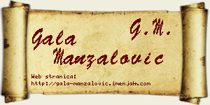 Gala Manzalović vizit kartica